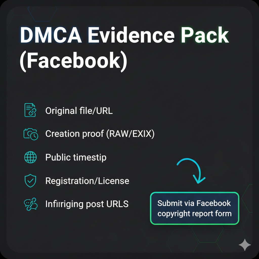 DMCA takedown lifecycle on Facebook from filing to enforcement including counter-notification handling