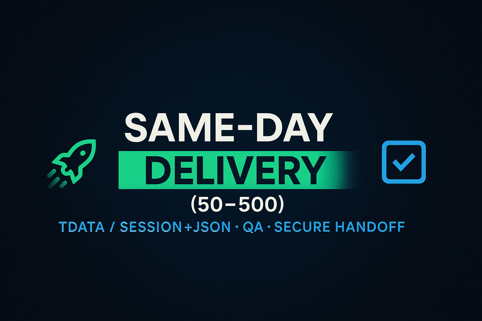 Buy telegram accounts dashboard showing bulk order management and same-day delivery tracking