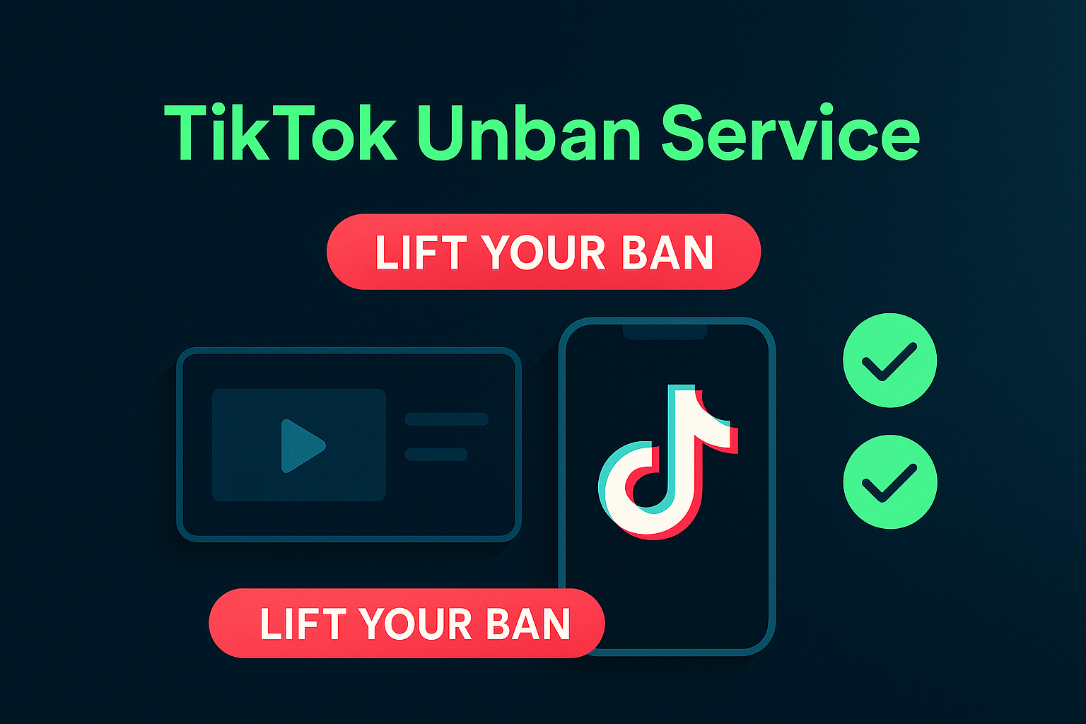 TikTok enforcement results showing successful account ban outcomes across violation types